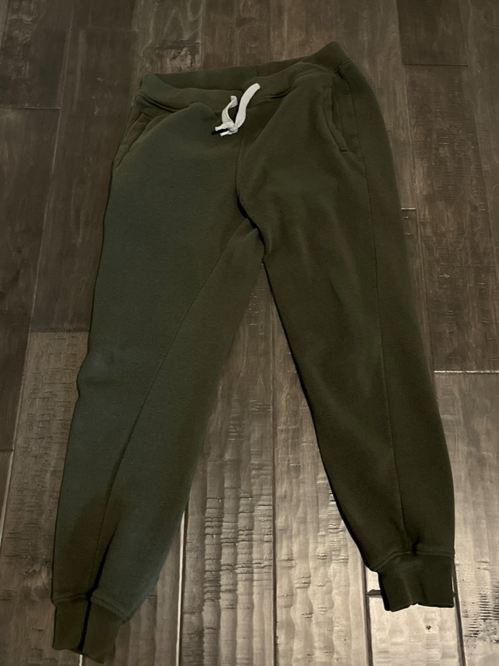 Olive Green Fleece Jogger Pants